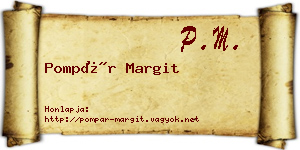 Pompár Margit névjegykártya